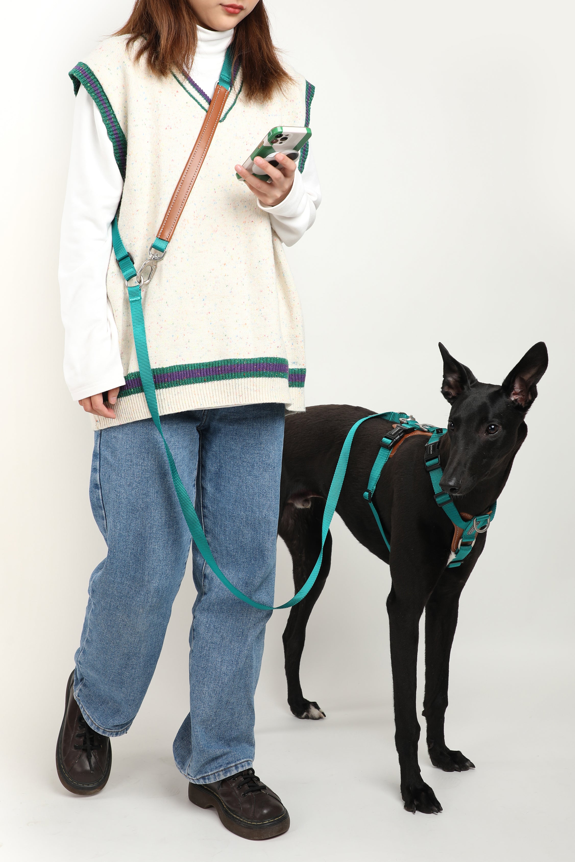 Bobo Series - Leather Multi functional Crossbody Traction Rope
