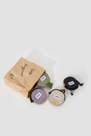 Circular toilet bag