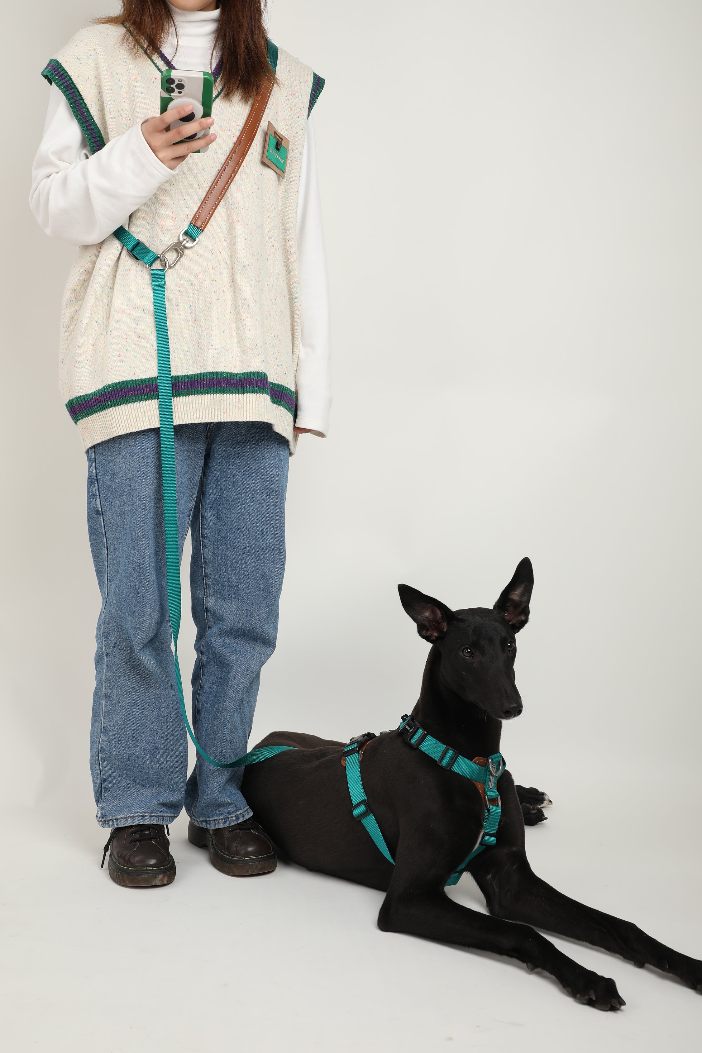 Bobo Series - Leather Multi functional Crossbody Traction Rope