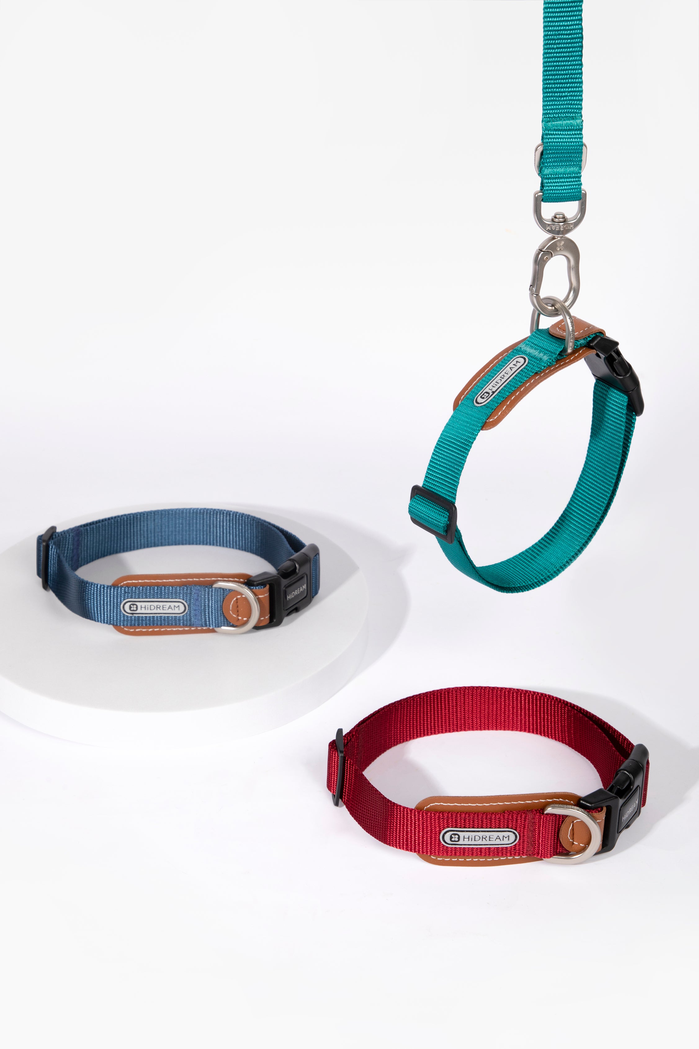 Bobo Series - Leather Collar with Spliced Leather